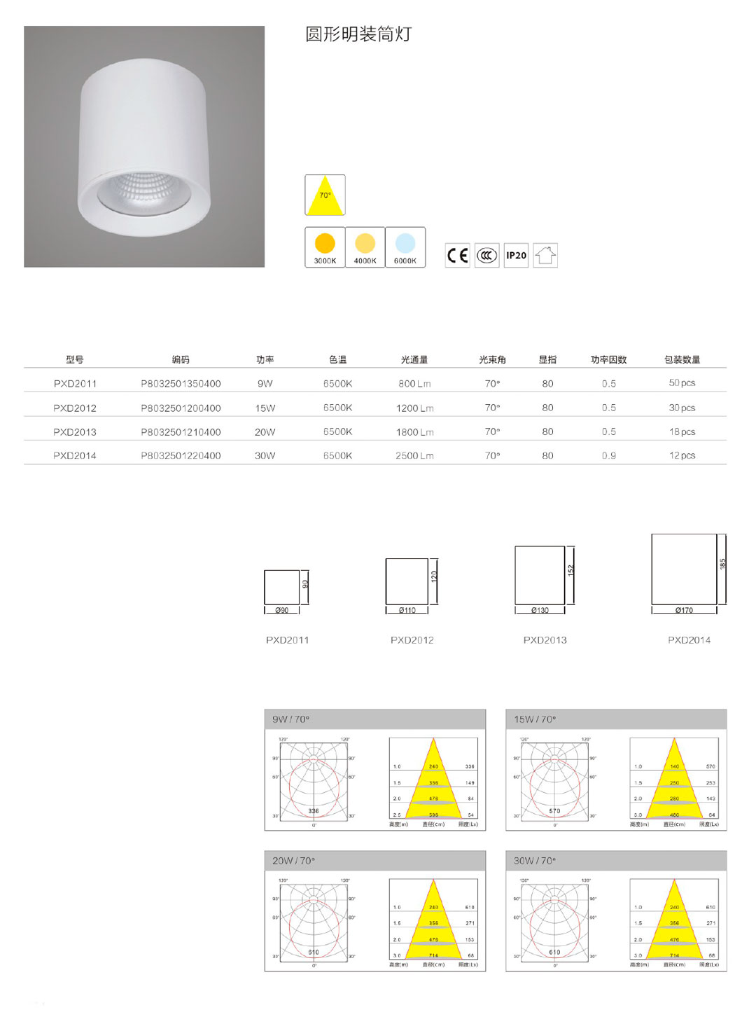 品程明裝筒燈-1